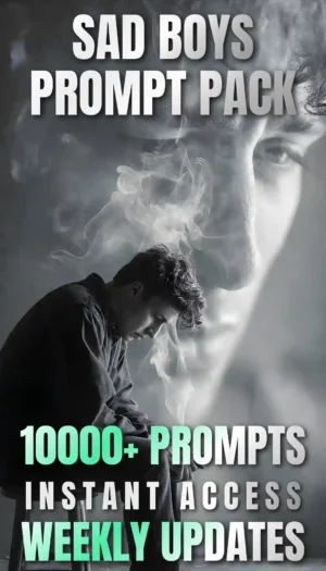 Sad prompt for boys copy paste. Gemini AI photo editing prompts for sad poses.